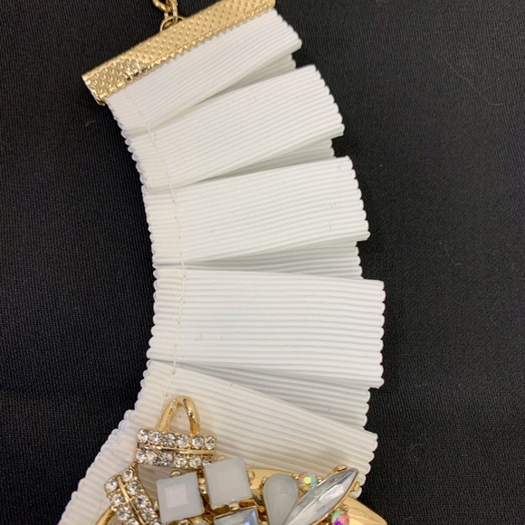 INC Crystal & White Stone Ribbon Choker Necklace - Picture 11 of 15